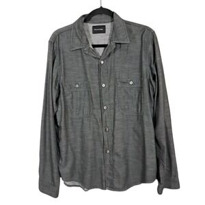 Nom De Guerre Mens Shirt Large Tactical Pockets Lightweight Gray Made in Japan